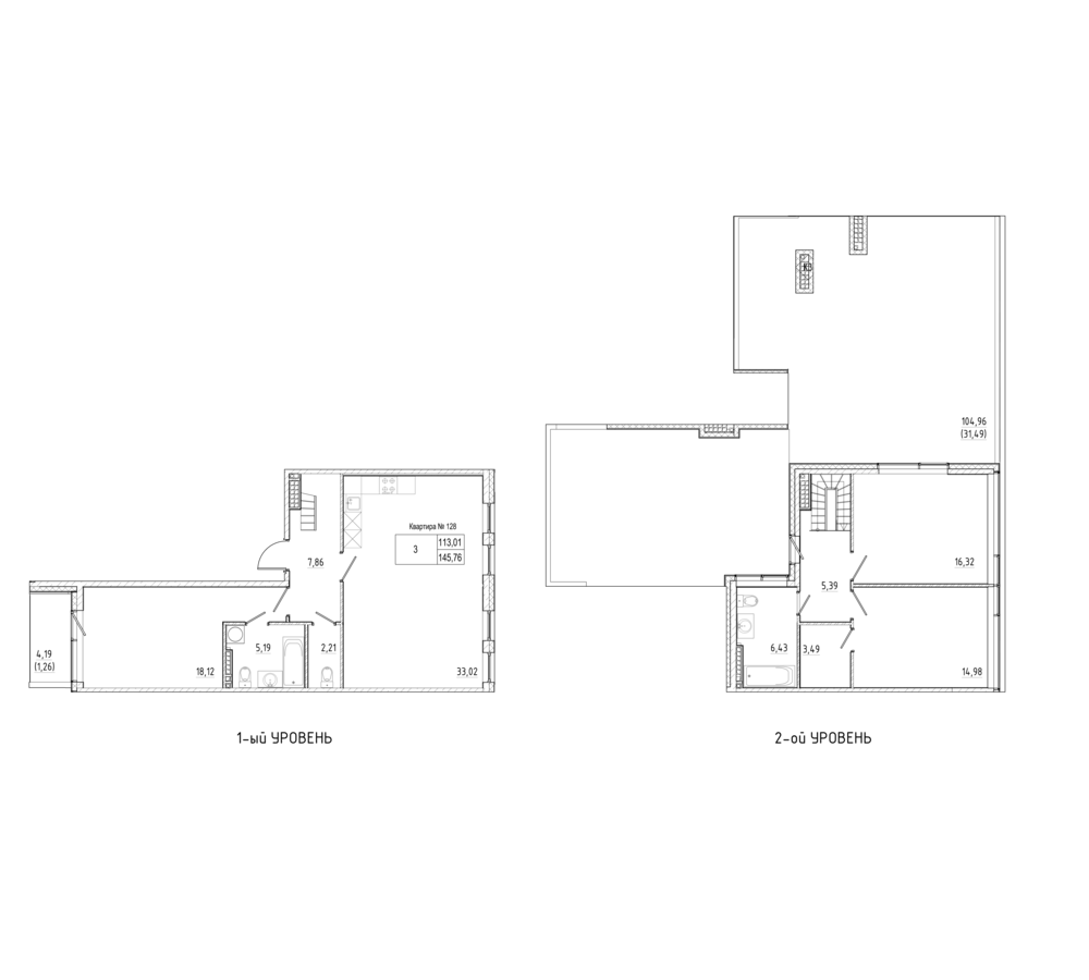3-комнатная квартира 145.76 м², 7/7 эт., ЖК «Мануфактура James Beck»